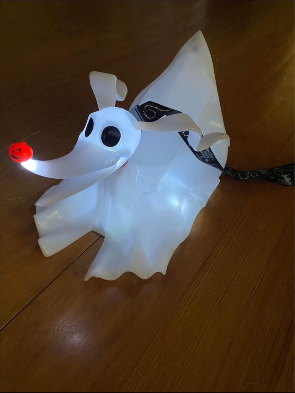 Limited Edition Disney Zero  popcorn bucket Halloween Accessory with Red Nose